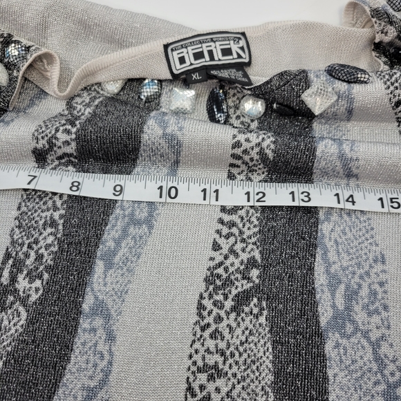 Berek 2 Womens Sweater Size XL Jewel Embellished Snake Print - Picture 9 of 15